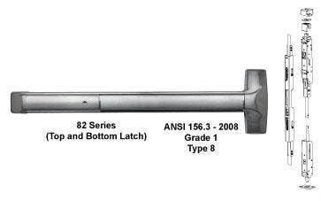 Detex ADVANTEX 82 Series Concealed Vertical Rod Exit Device ( For Aluminum  Door )