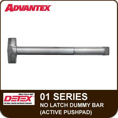 Detex ADVANTEX 01/04 Series No Latch Dummy Bar (Active Pushpad)