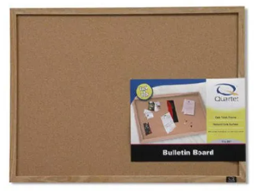 Acco Brands 35-380342Q Cork Bulletin Board with Wood Frame, 17 x 23 In