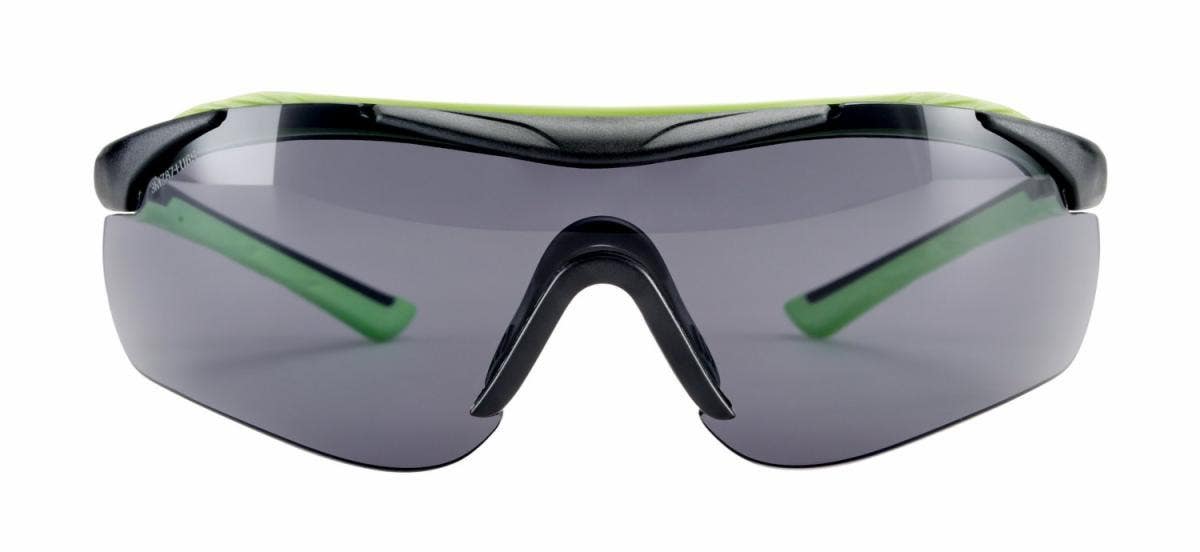 3M 4710 Brow Guard Eyewear, Wrap-Around Protection, Black/Green Frame
