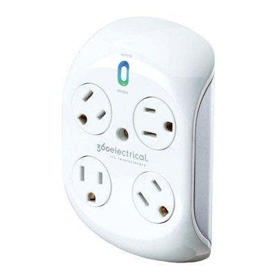 360 Electrical 36036-2CA6ES-C1 Rotating Surge Protector, White
