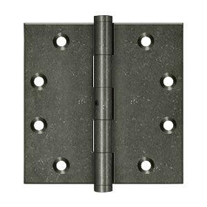 Deltana DSB45N10WM 4-1/2" x 4-1/2" Square Hinge, NRP, Solid Brass,Pair