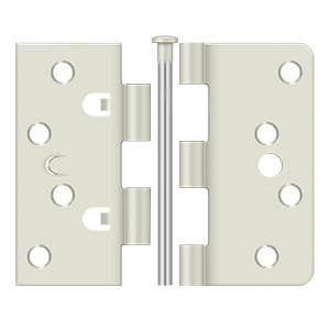 Deltana EN4404USPW-UN 4" x 4" x 1/4" x SQ Hinge, Unassembled, Pair, Prime Coat White