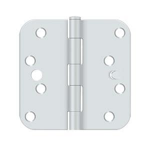 Deltana S44R5USPW-SEC 4" x 4" x 5/8" Radius Hinge, Security, Steel, Pair, White