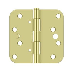 Deltana DE44R5TA3 4" x 4" x 5/8" Radius Hinges, Security, TT, Steel, Pair