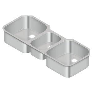 Deltana SSS50205TBU Stainless Steel Sink, 50" x 20-1/2", Finish-Brushed Stainless