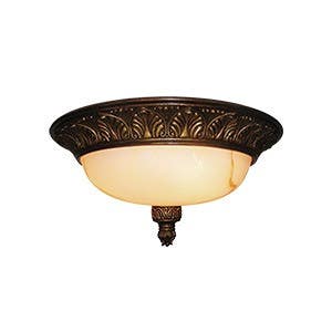 Deltana GL8522-12ATK Resin Flush Ceiling Lamp, 15-1/2" x 7-3/8"