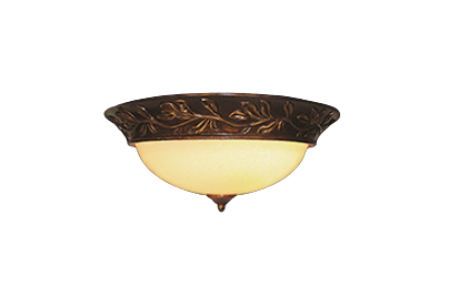 Deltana GL6688-12ATK Resin Flush Ceiling Lamp, 15-3/8" x 6-1/4"