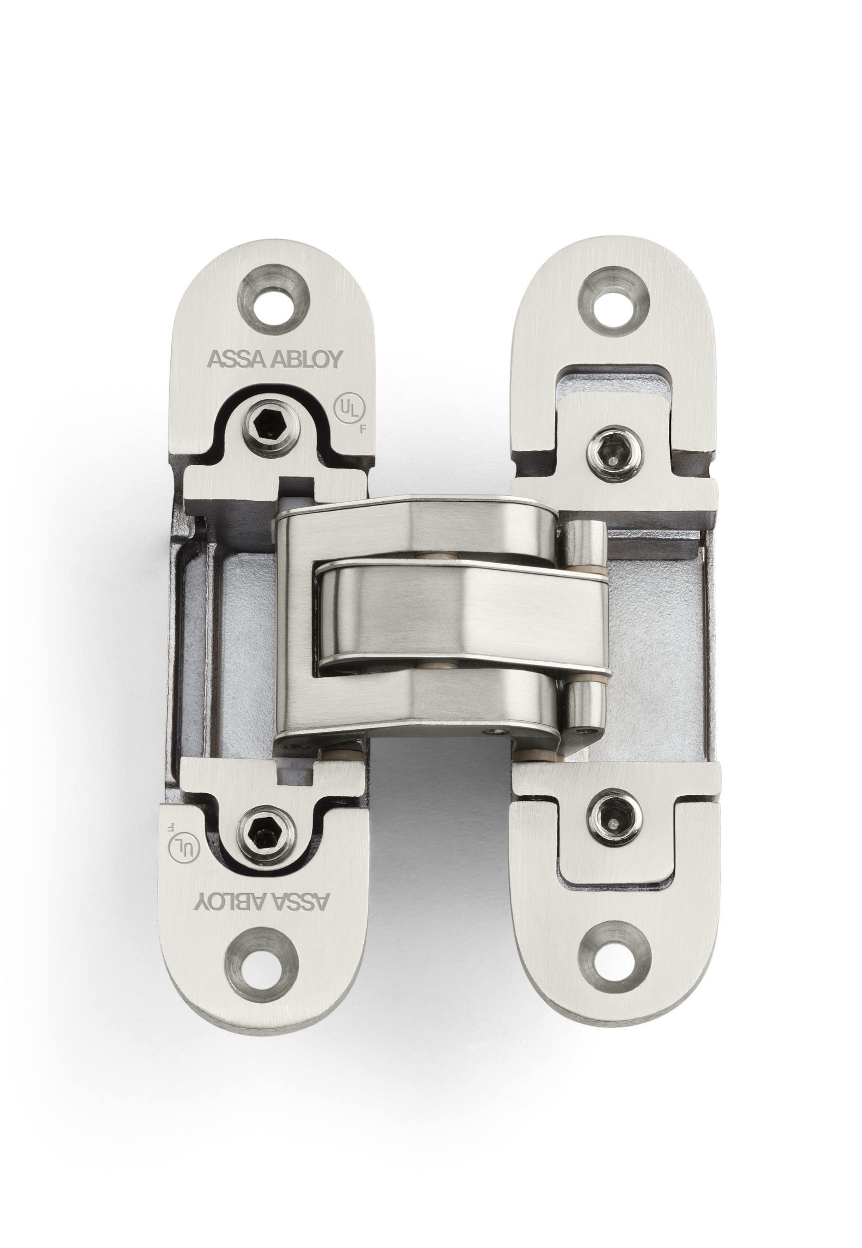 McKinney MK80SS Concealed Hinge, Non-Handed, Fire Rated, (4 3/8" x 1 1/8"), Dull Stainless Steel