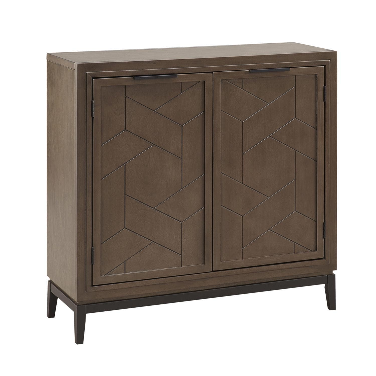 Design House 10143-GRBLK Emmett Foyer Cabinet In Smoke Gray/Matte Black