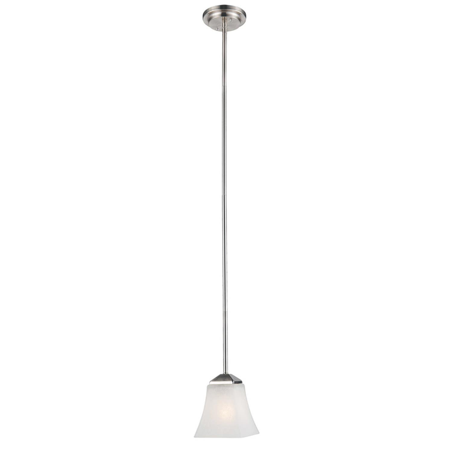 Design House 587709 Torino Mini Pendant Light In Satin Nickel w/ Snow Glass
