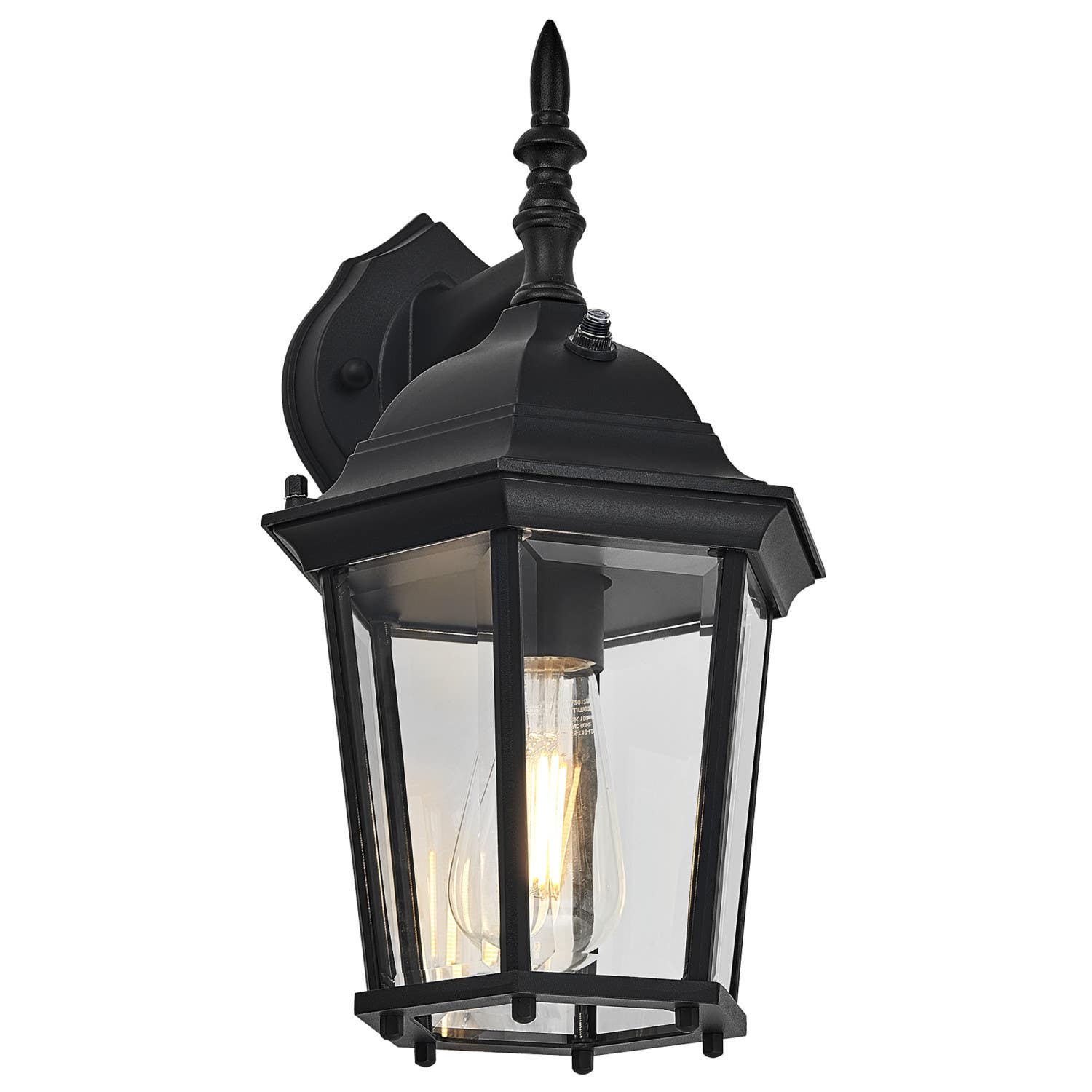 Design House 589556/64 Oak Creek Dusk To Dawn Wall Light In Black
