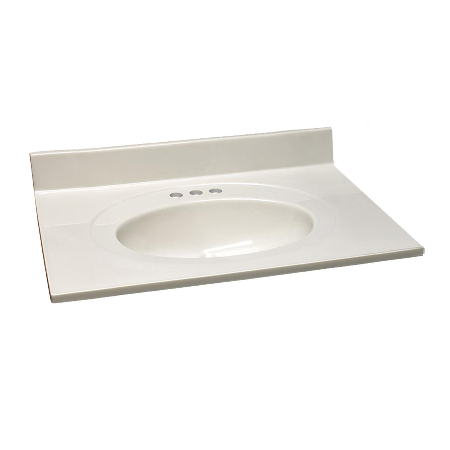 Design House 586289/321 Cultured Marble 31" Vanity Top In White On White, 4" Centerset