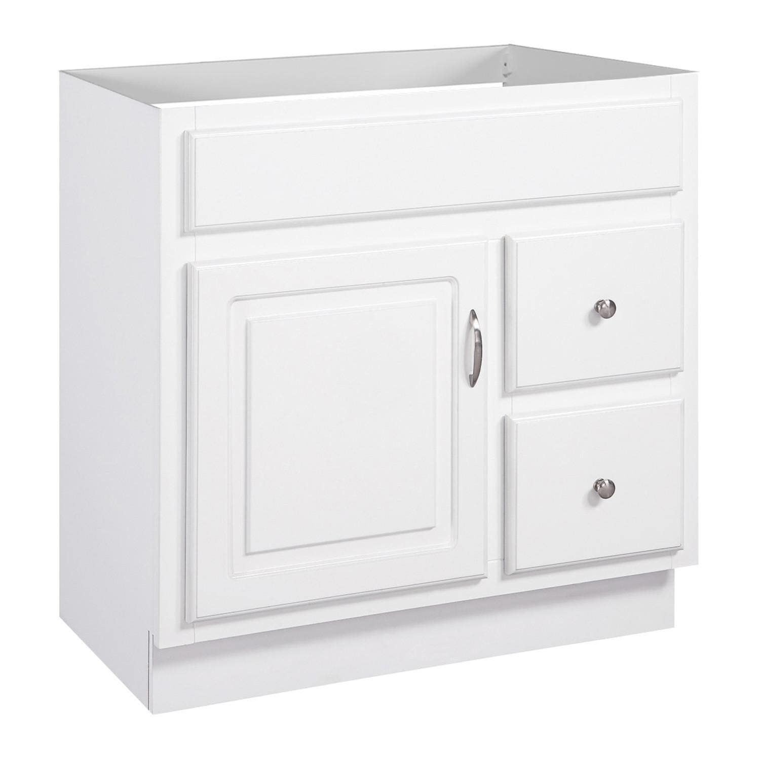 Design House 587014 Concord 30" 1-Door 2-Drawer Vanity In White, Unassembled