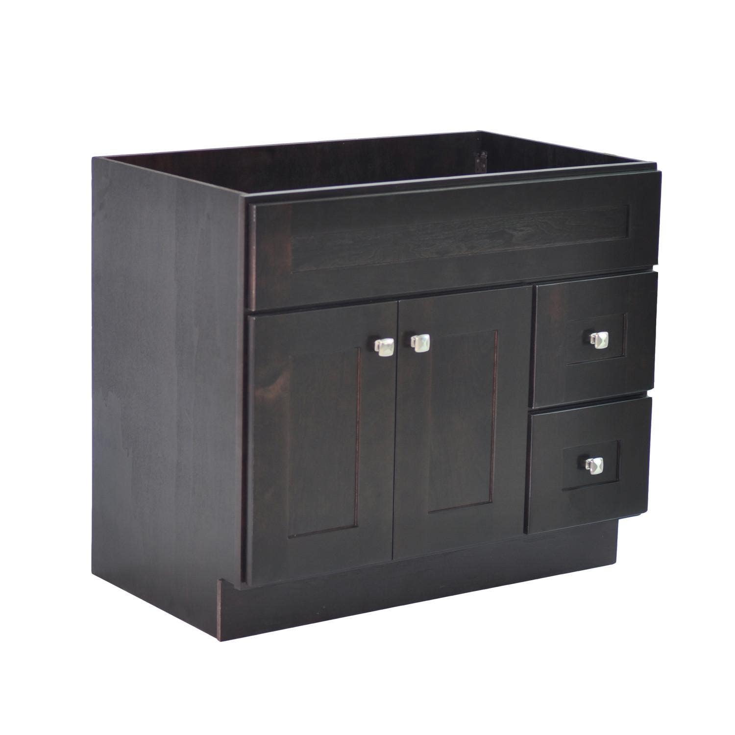 Design House 586990 Brookings 36" 2-Door 2-Drawer Vanity In Espresso, Unassembled