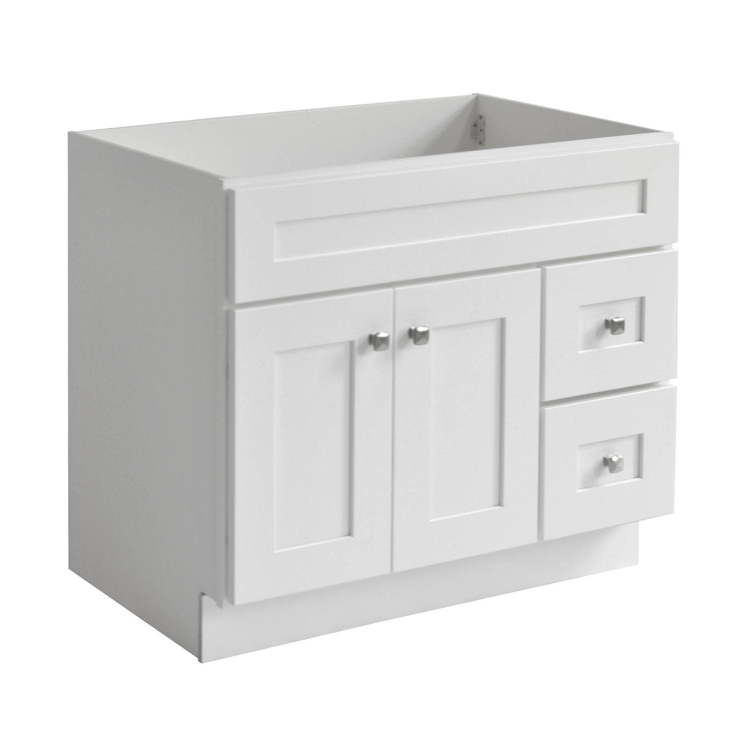 Design House 586958 Brookings 36" 2-Door 2-Drawer Vanity In White, Unassembled