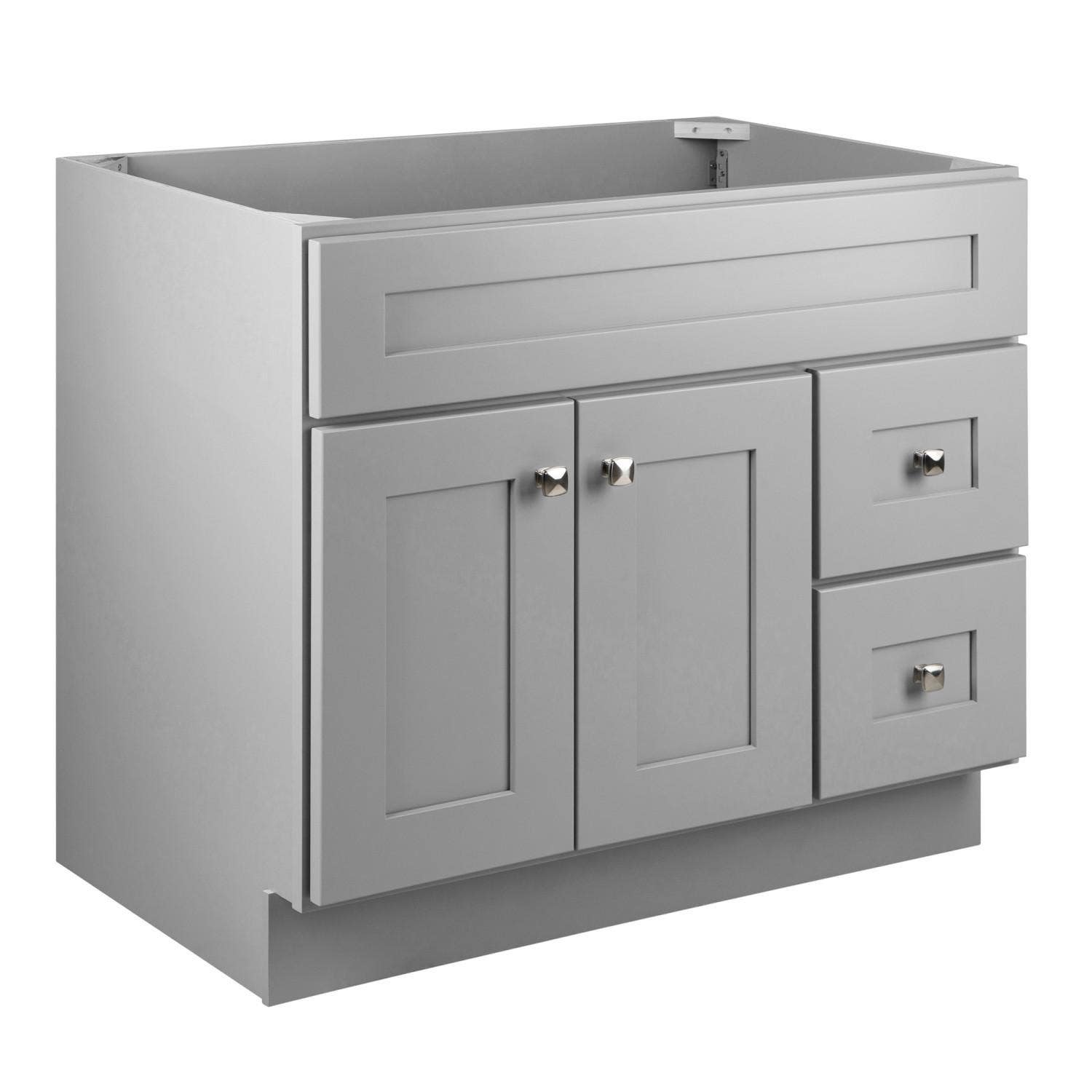 Design House 587097 Brookings 36" 2-Door 2-Drawer Vanity In Gray, Unassembled
