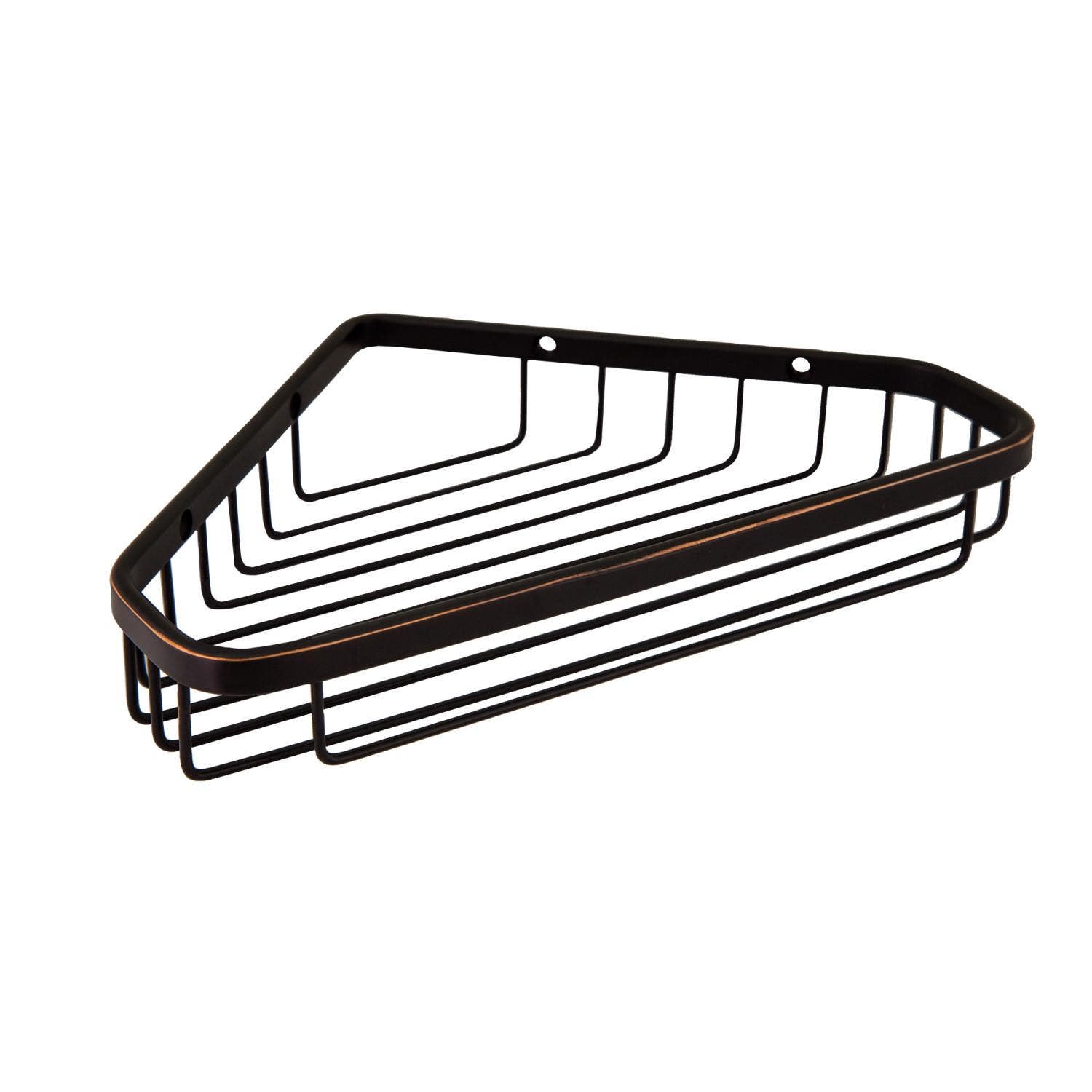 Design House 588921-SS Wall Mounted 9.5" Corner Shower Basket In Satin Nickel