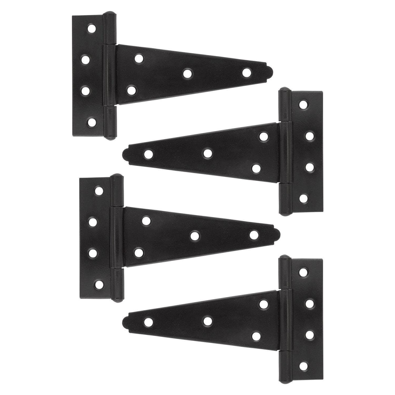 Design House 189373/99-MB T-Hinge In Matte Black, 4-Pack