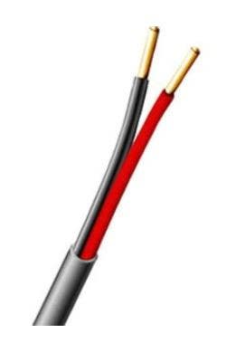 Aiphone 871802P10C 2-Conductor, 18AWG, Solid, FEP insulated, Plenum Rated Wire, 1000'