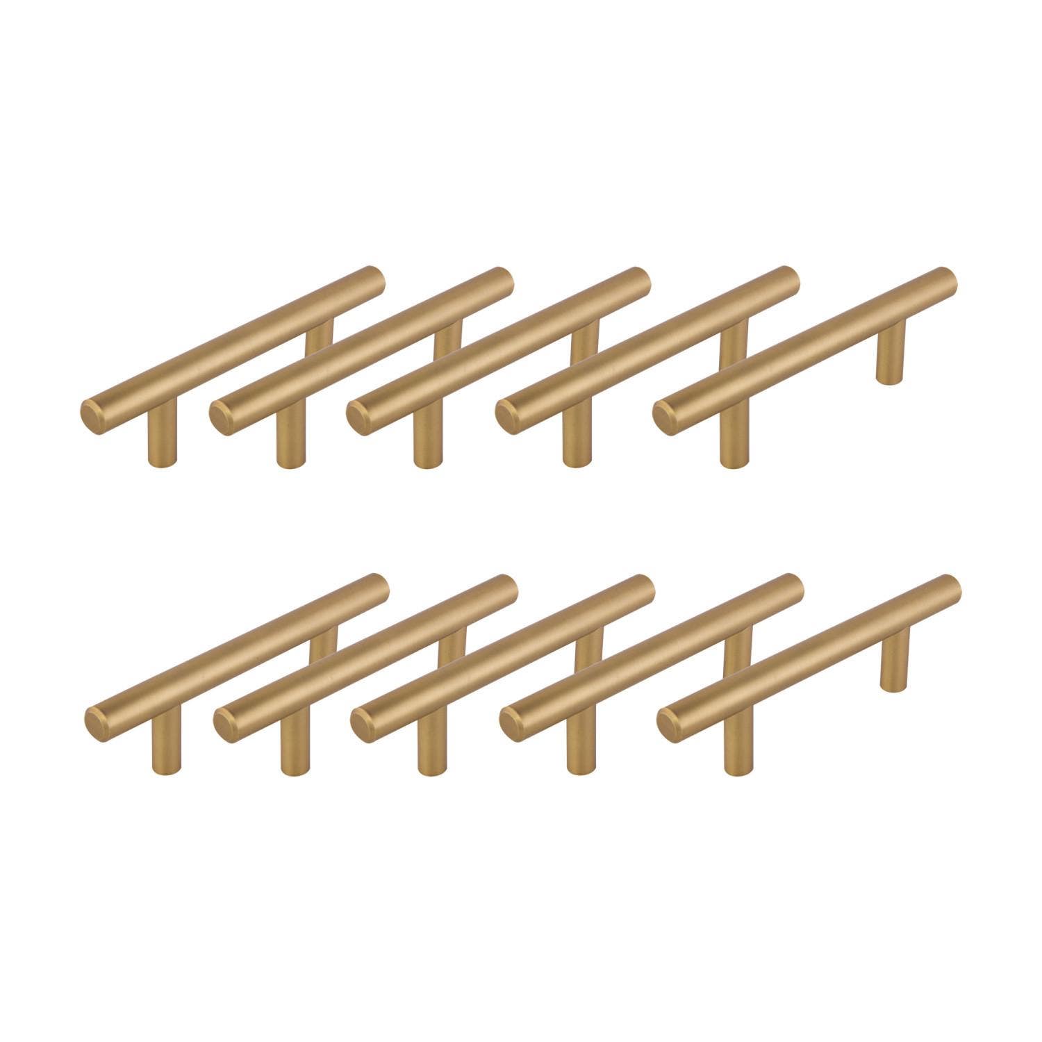 Design House 206557 Solid Truss 3.75" CTC Cabinet Pull In Satin Gold, 10-Pack