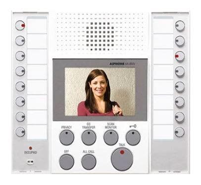 Aiphone AX-8MV Audio/Video Master Station With Buttons For 8 Masters and 8 Doors/Subs