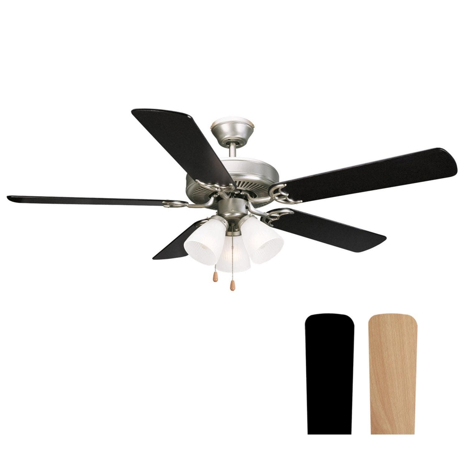 Design House 157370 Millbridge LED 52" Ceiling Fan In Satin Nickel