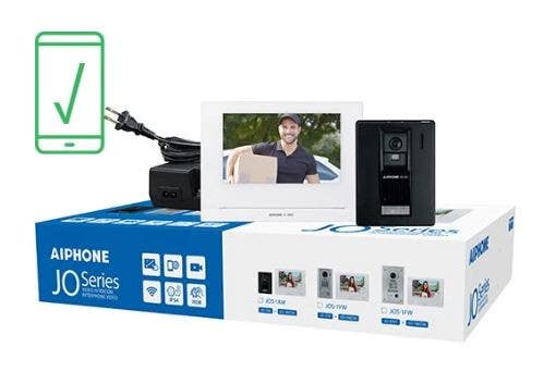 Aiphone JOS-1AW Mobile-Ready Box Set With Standard, Surface-Mount Door Station