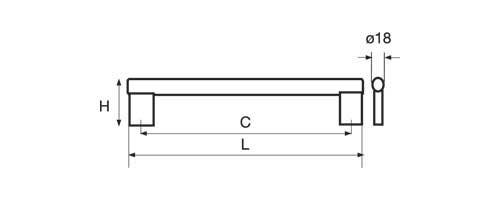 Sugatsune 27 S/S Door Handle, Height-1-47/64", Finish-Satin