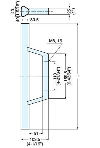 Sugatsune TBH Large Door Handle (Straight Design)