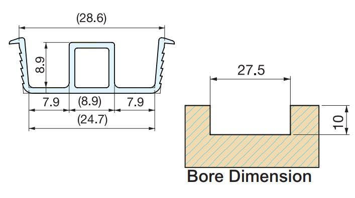 Sugatsune XL-GC03-GL1200 Bottom Rail