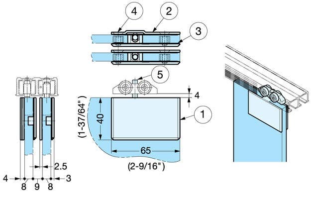 Sugatsune XL-GC06-C Upper Bracket