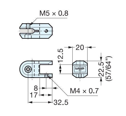 Sugatsune XL-US01-F20 Type B Shelf Support, Finish-Matte Chrome
