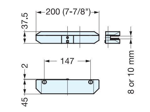 Sugatsune XL-US01-S200 Shelf Clamp for Glass Shelf