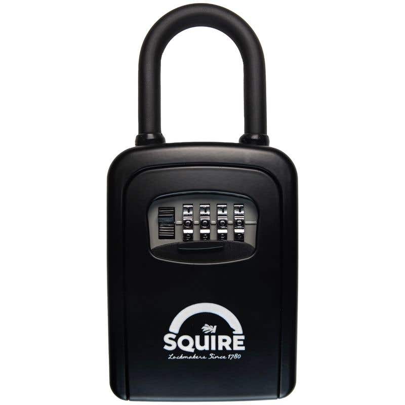 Squire Locks SQ-KEYKEEP1 PB Key Safe – Hangable & Wall Mountable 4-Wheel Combination