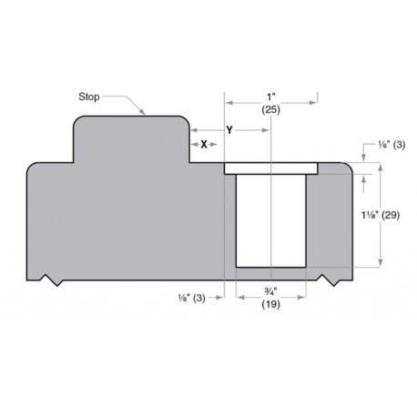Cal-Royal DBS1214RC Deadbolt Strike Round Corner