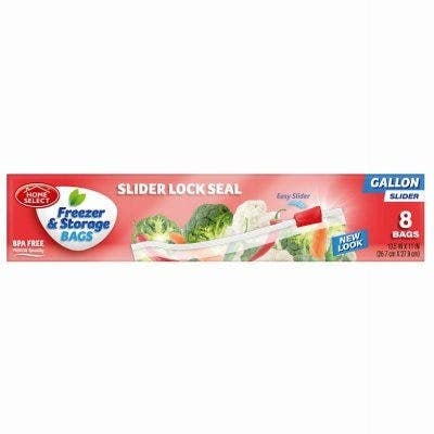 Delta Brands 6082-24 Freezer & Storage Bags - Slider Lock Seal - Gallon Size