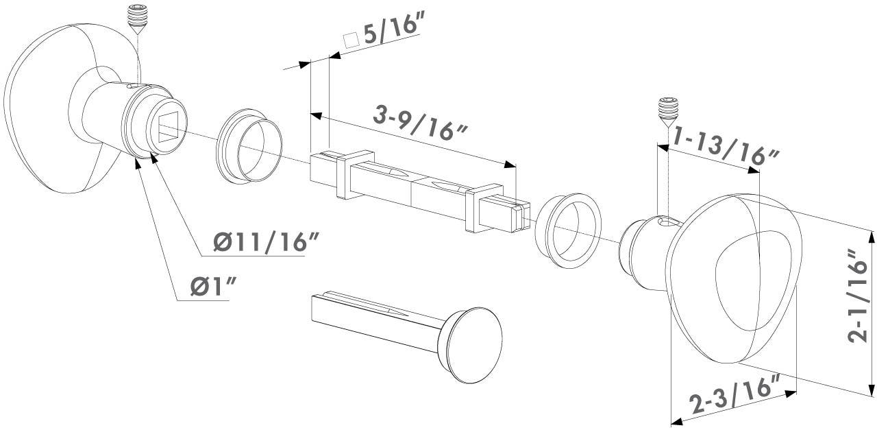 Locinox 3006KR Aluminium Handle Blocking Set