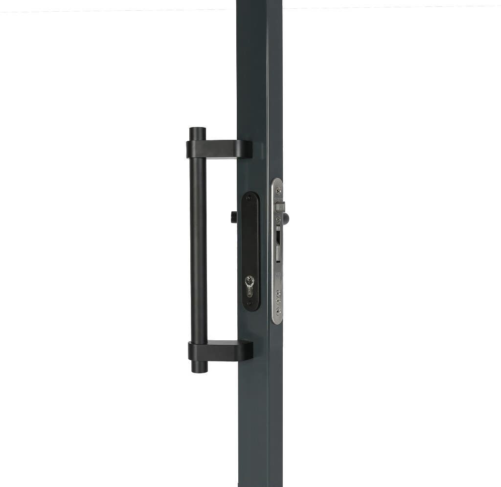 Locinox BAR-A Fixed Anodized Aluminum Handle, Jet Black, Length - 14-3/8"