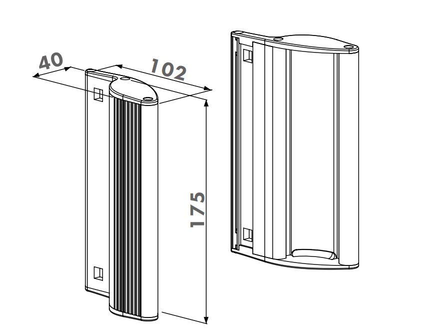 Locinox 3006PULL Aluminum Powder Coated Handleset