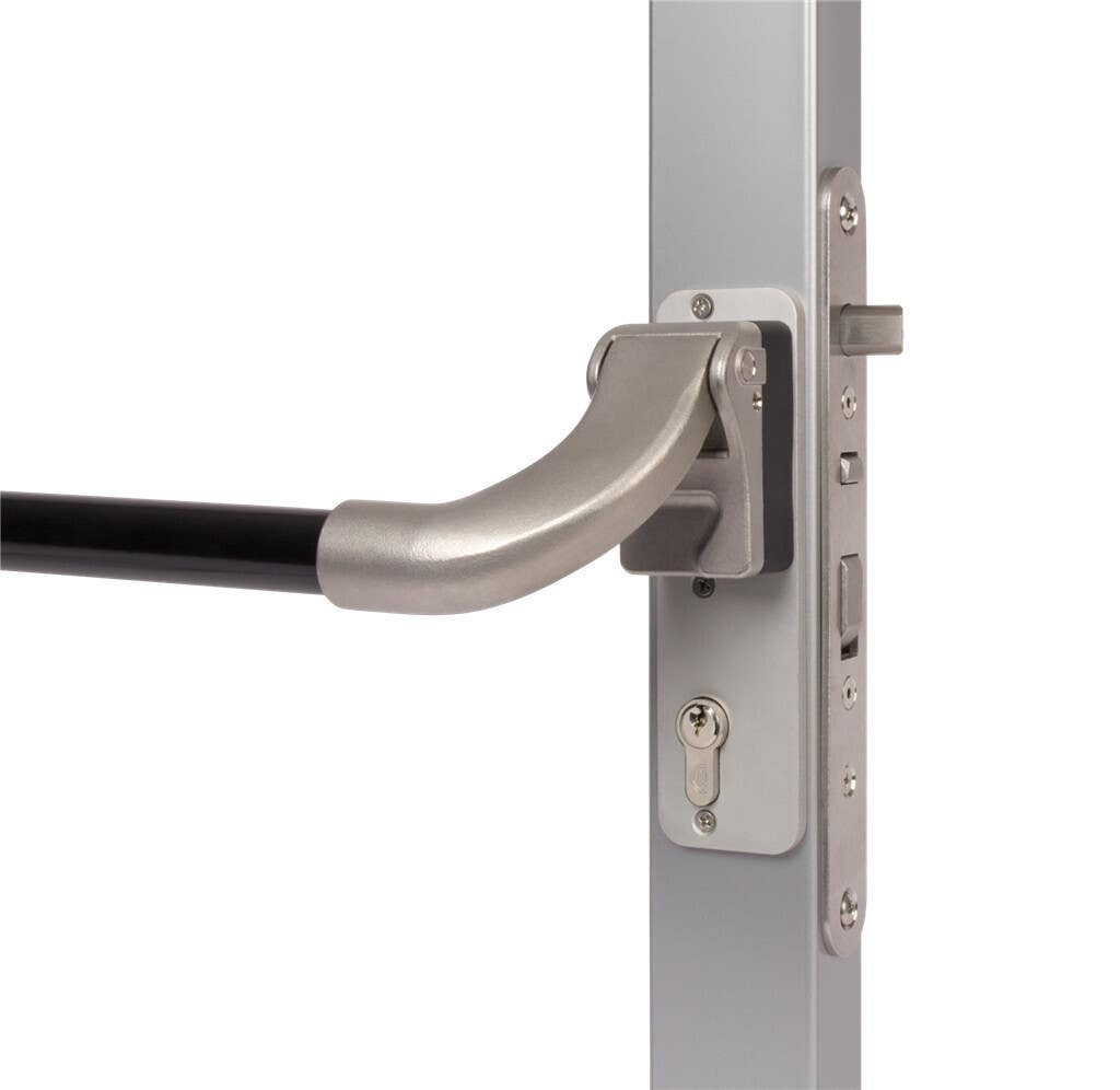 Locinox PUSHBAR-H-1400 Aluminum Push Bar for Insert Locks, Length - 55-1/8"