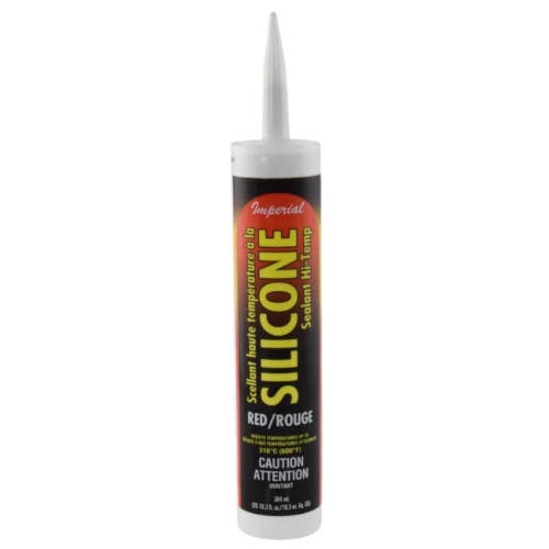 Imperial KK0205 High-Temperature Silicone Sealant, Red, 10.3-oz.