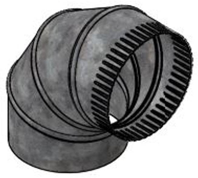 Imperial GV0295  HVAC Furnace Elbow, 90 Degree, 28 Gauge, 6 in Adjustable
