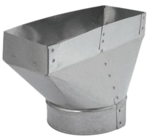 Imperial GV0705 HVAC Register Boot, Galvanized, 30 Gauge,  4 x 12 in to 6 in