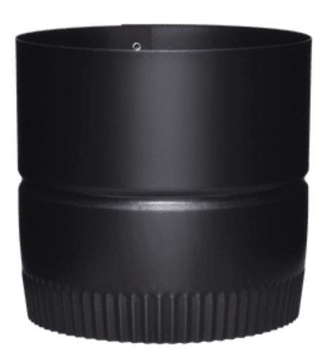 Imperial BM0314 Black Stove Pipe Drip-Free Adapter, 24-Gauge, 6 x 6 in