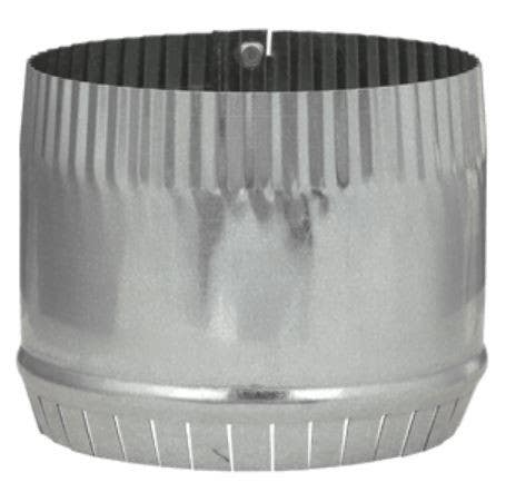 Imperial GV08 HVAC Duct Pipe Top Collar, Crimped, Galvanized, 30 Gauge