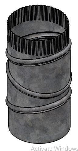 Imperial GV028 HVAC Furnace Elbow, 90 Degree, 28 Gauge, Adjustable