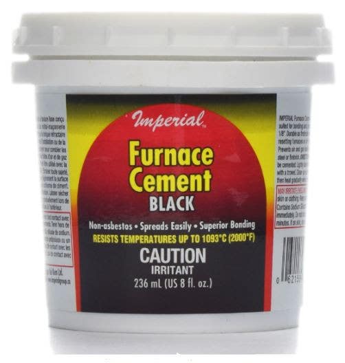 Imperial KK0295-A Furnace Cement, Black, 16-oz.