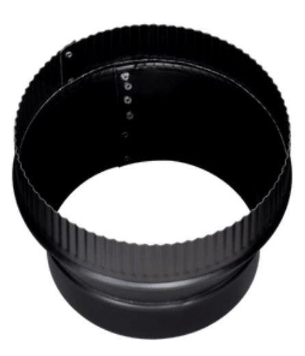 Imperial BM0061 Black Stove Pipe Flue Increaser, 24-Gauge, 6 x 7 in