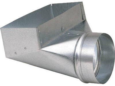Imperial GV0624-C HVAC Register Boot, 90-Degree, Galvanized, 3.25 x 10 to 6 in
